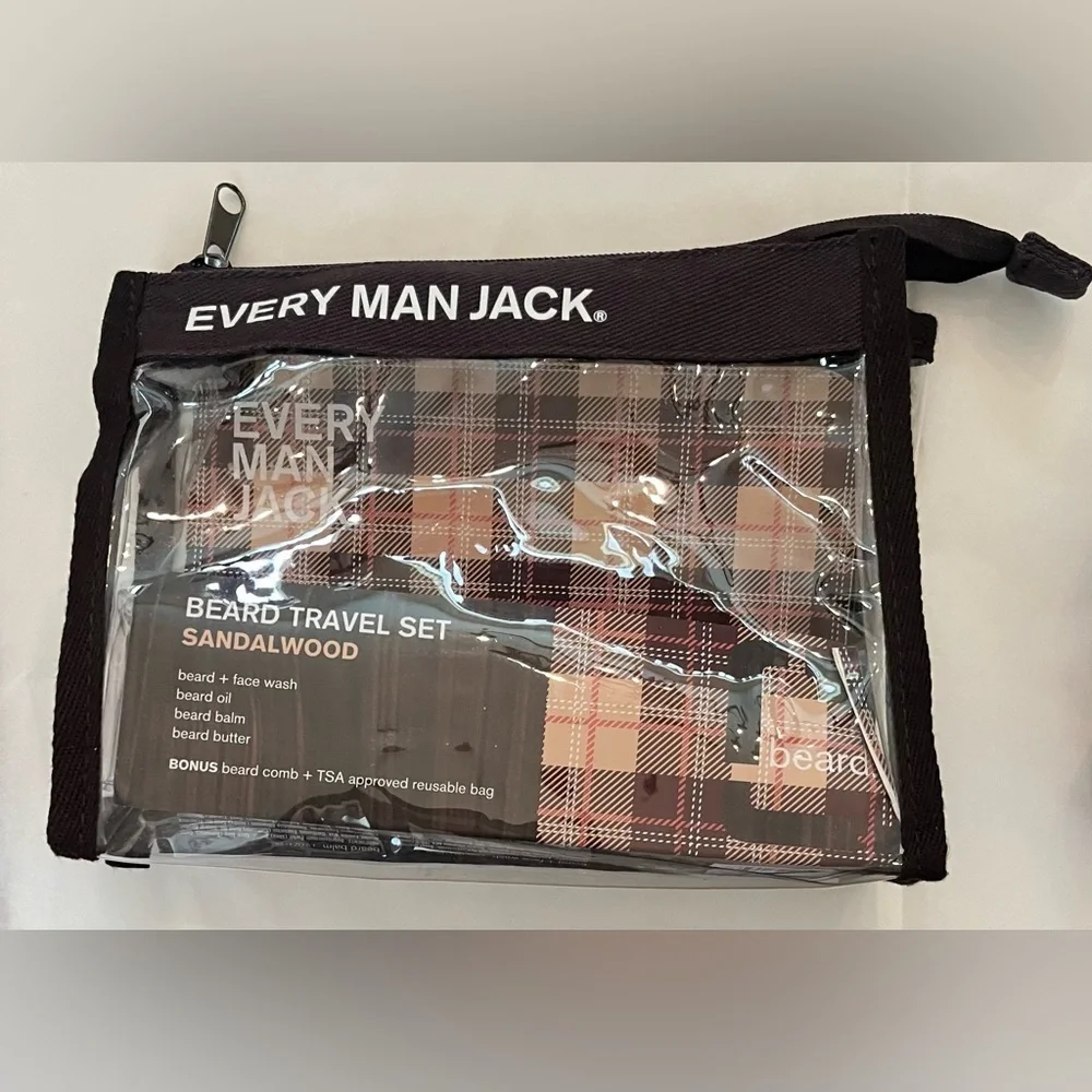 New never used every man jack beard grooming travel set